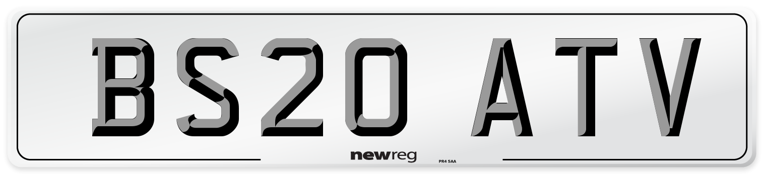 BS20 ATV Front Number Plate