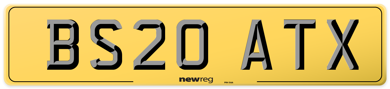 BS20 ATX Rear Number Plate