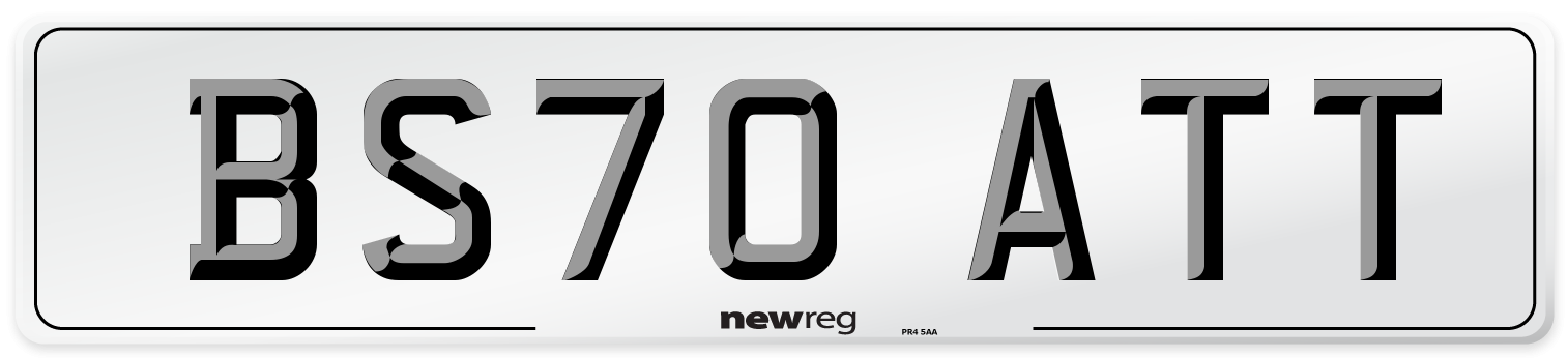 BS70 ATT Front Number Plate