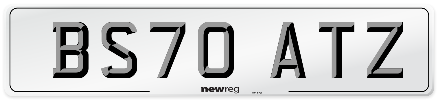 BS70 ATZ Front Number Plate