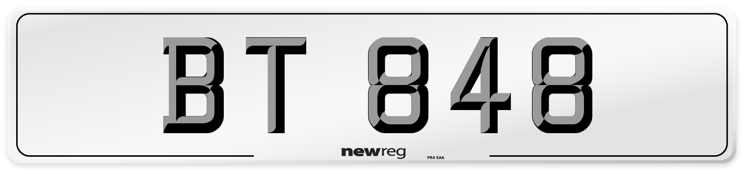 BT 848 Front Number Plate