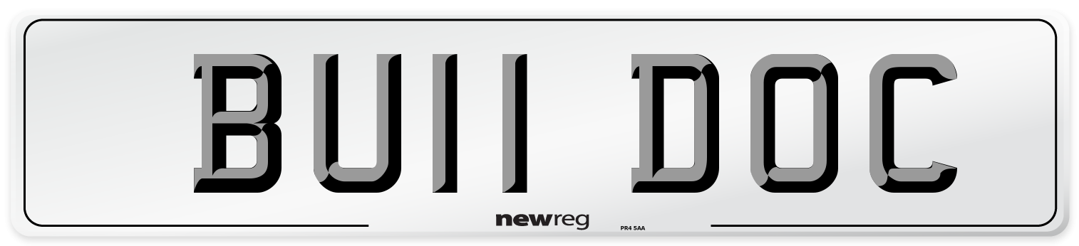 BU11 DOC Front Number Plate