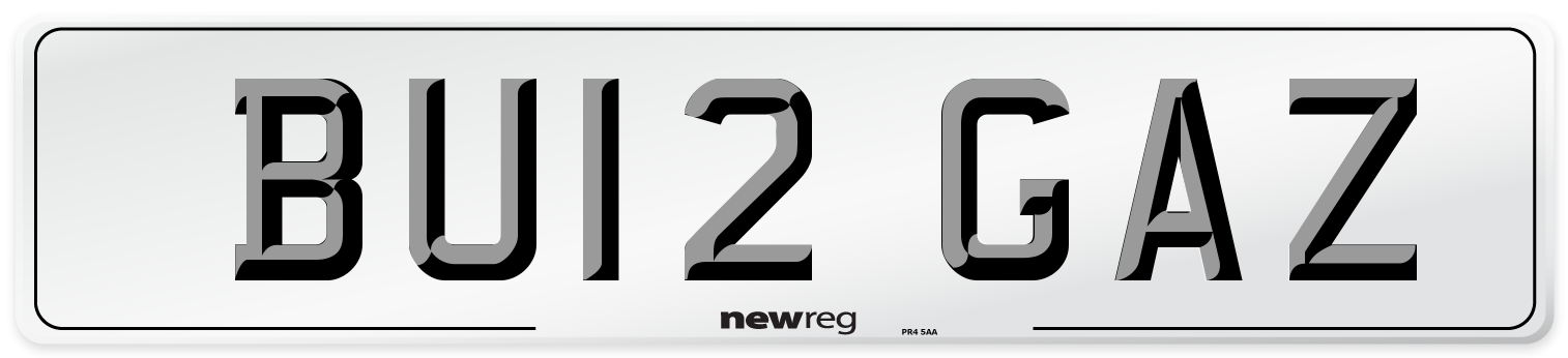 BU12 GAZ Front Number Plate