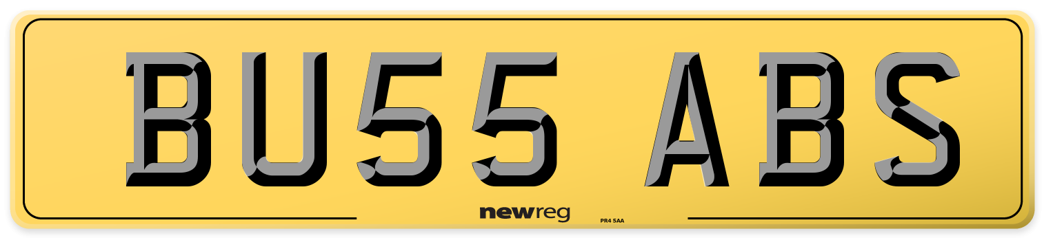 BU55 ABS Rear Number Plate