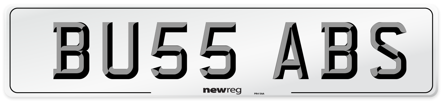 BU55 ABS Front Number Plate