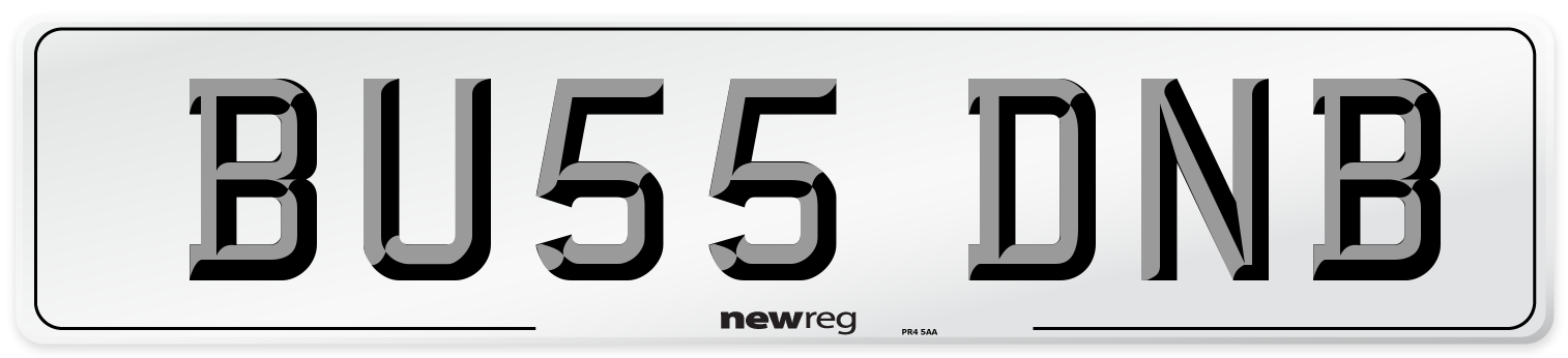 BU55 DNB Front Number Plate