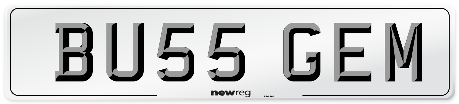 BU55 GEM Front Number Plate