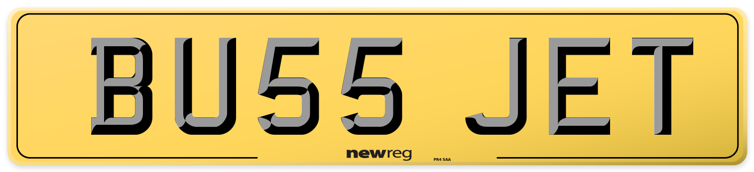 BU55 JET Rear Number Plate