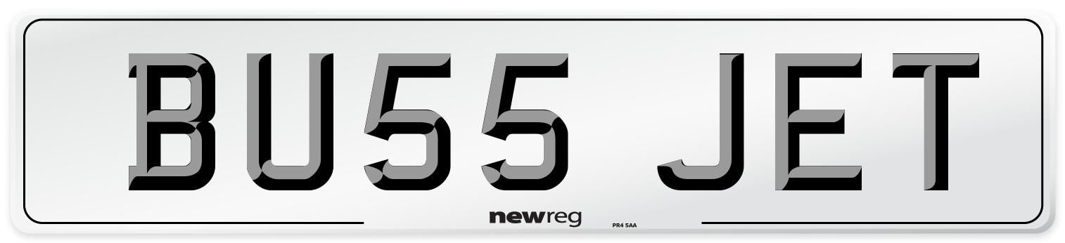 BU55 JET Front Number Plate
