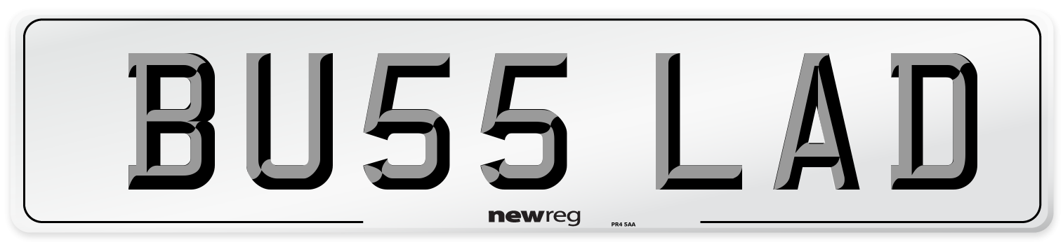 BU55 LAD Front Number Plate