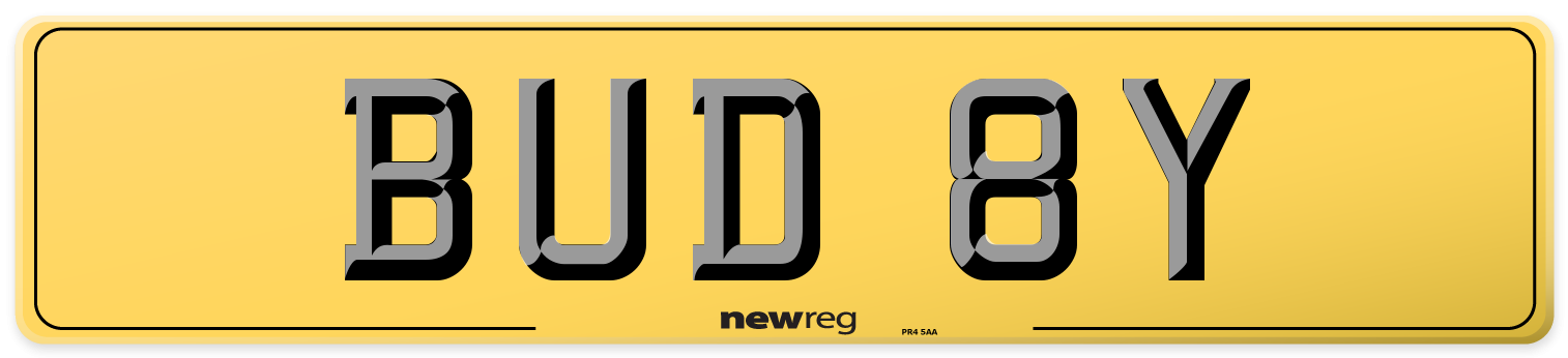 BUD 8Y Rear Number Plate
