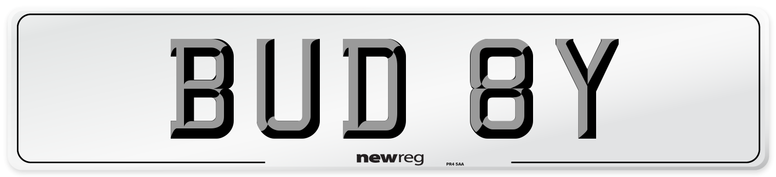 BUD 8Y Front Number Plate