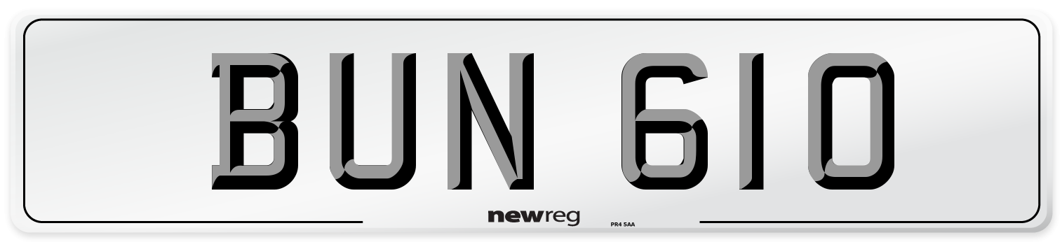 BUN 610 Front Number Plate