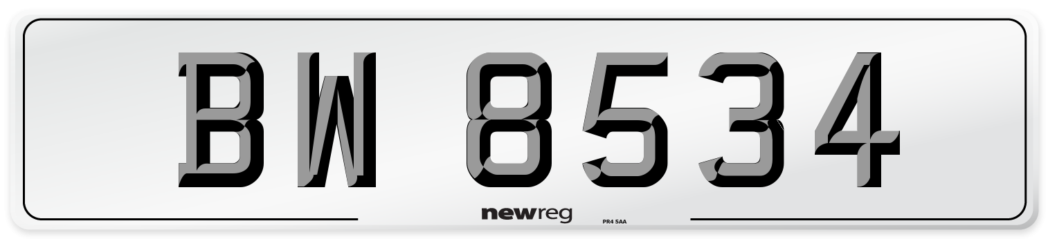 BW 8534 Front Number Plate
