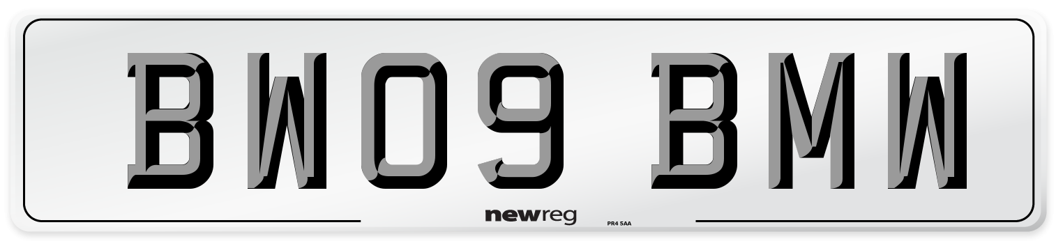BW09 BMW Front Number Plate