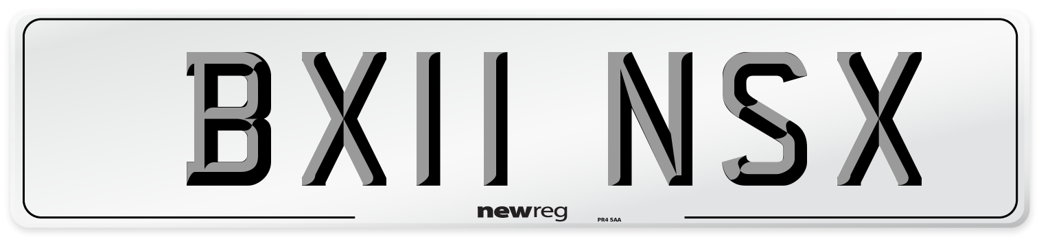 BX11 NSX Front Number Plate