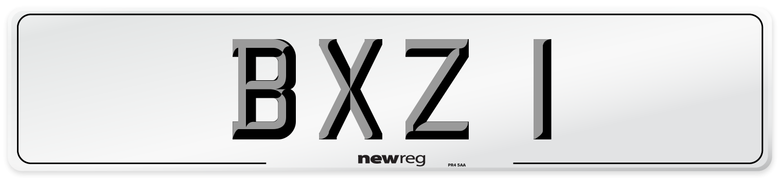 BXZ 1 Front Number Plate