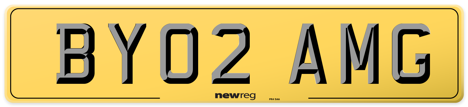 BY02 AMG Rear Number Plate