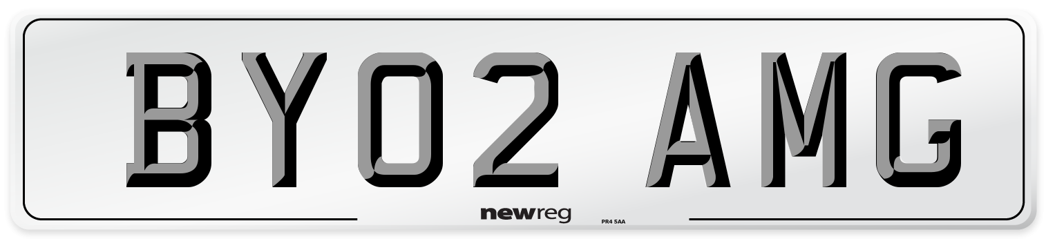 BY02 AMG Front Number Plate