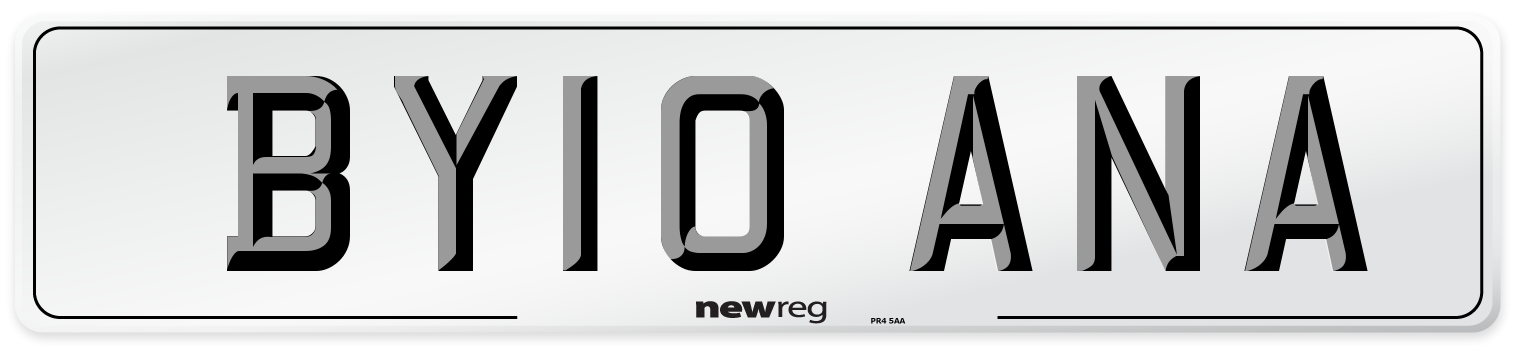 BY10 ANA Front Number Plate