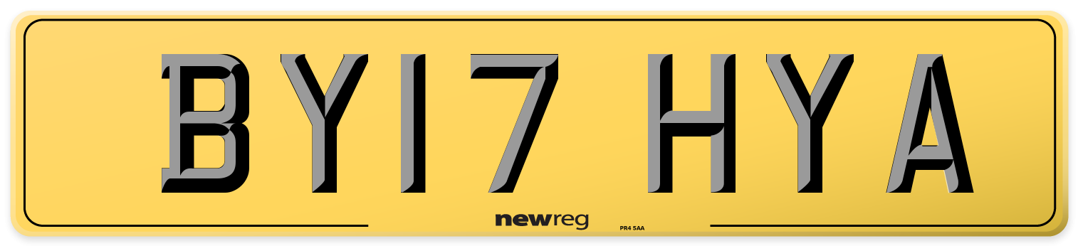 BY17 HYA Rear Number Plate