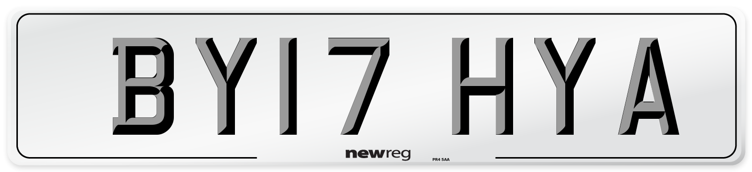 BY17 HYA Front Number Plate