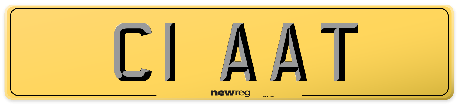 C1 AAT Rear Number Plate