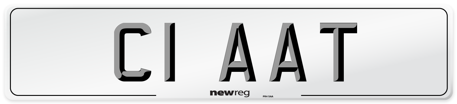 C1 AAT Front Number Plate