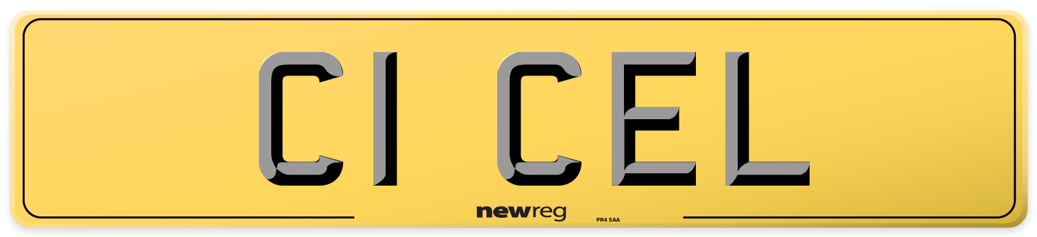 C1 CEL Rear Number Plate