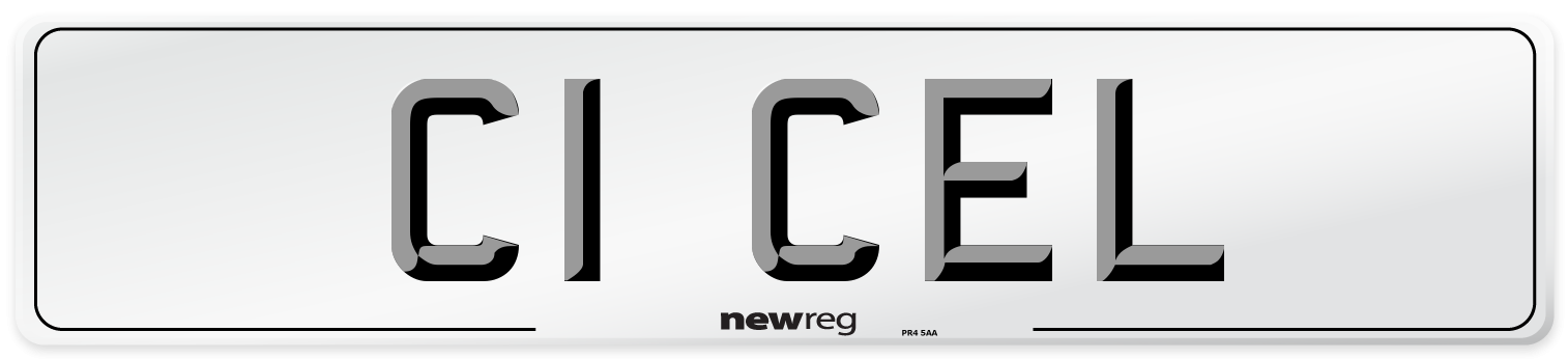 C1 CEL Front Number Plate
