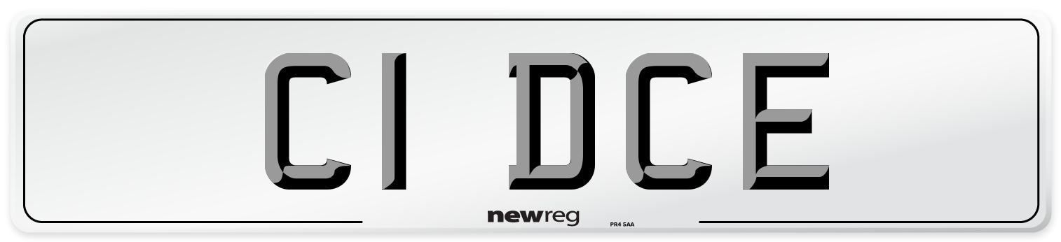 C1 DCE Front Number Plate