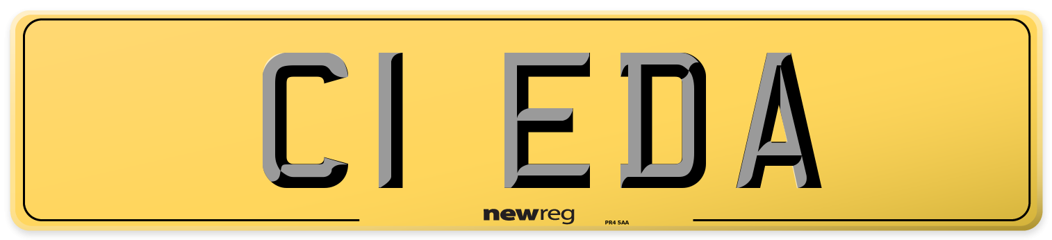 C1 EDA Rear Number Plate