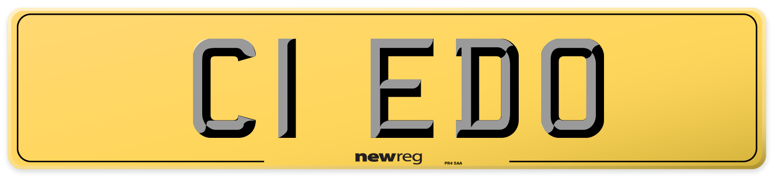 C1 EDO Rear Number Plate