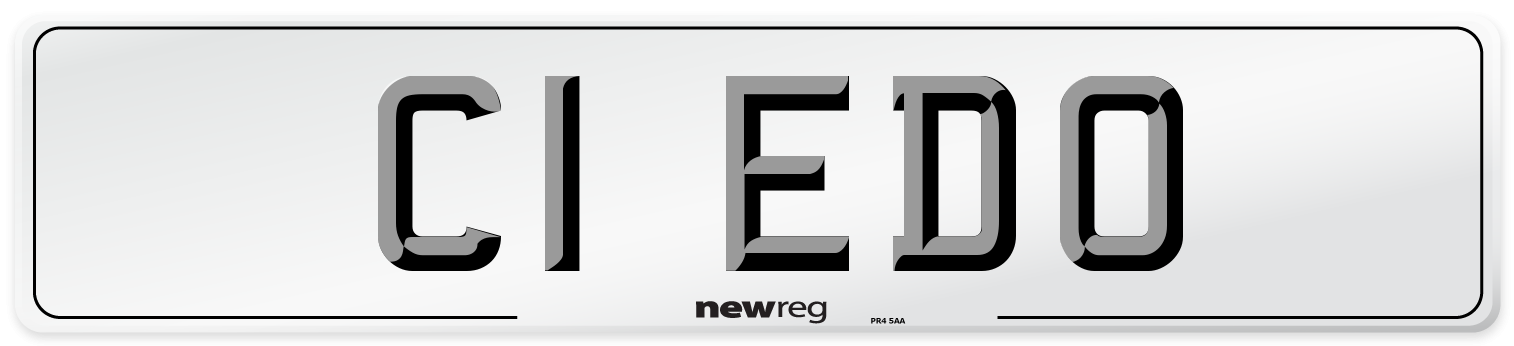 C1 EDO Front Number Plate
