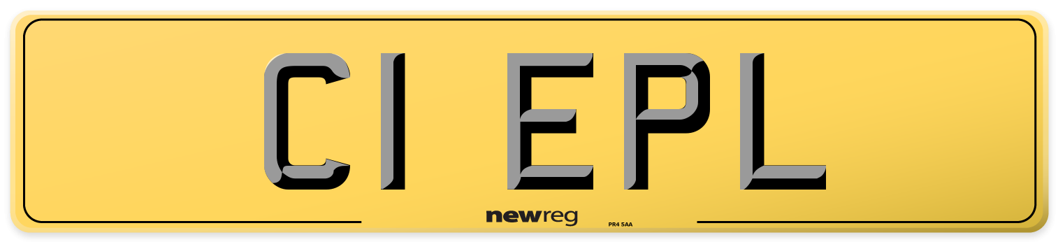 C1 EPL Rear Number Plate
