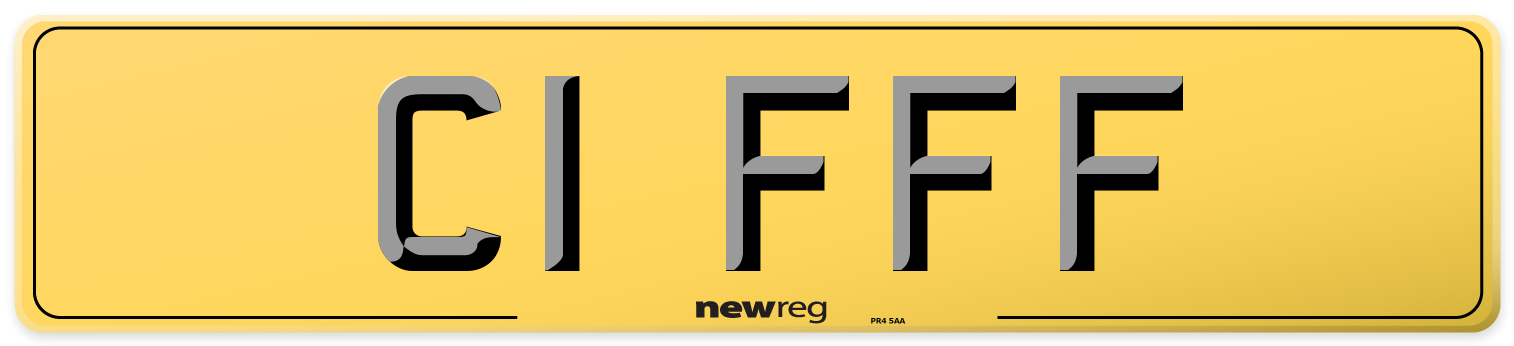 C1 FFF Rear Number Plate