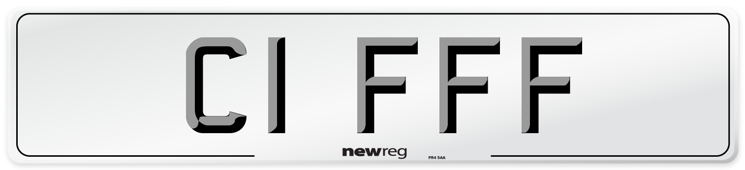 C1 FFF Front Number Plate
