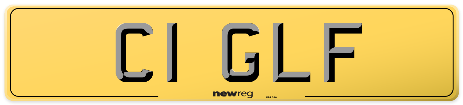 C1 GLF Rear Number Plate