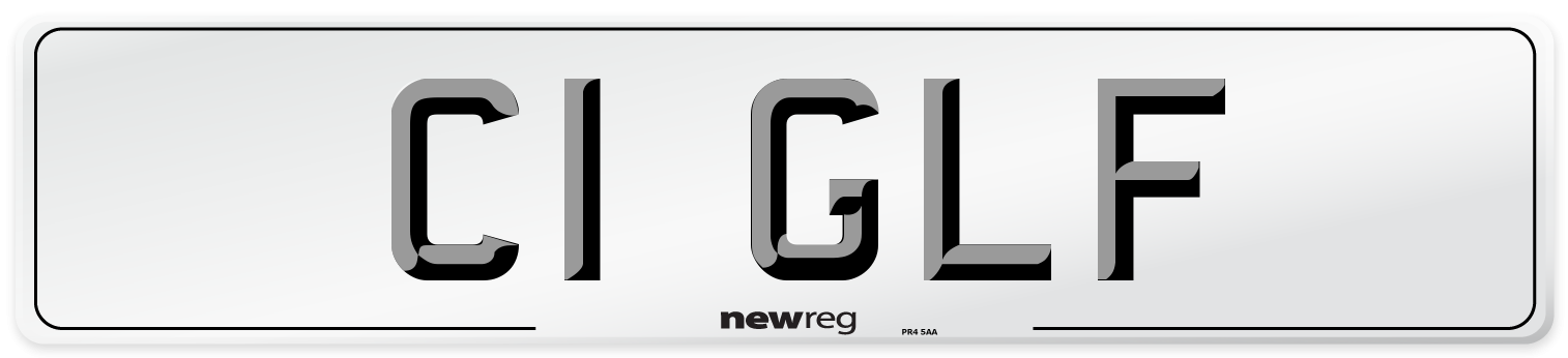 C1 GLF Front Number Plate