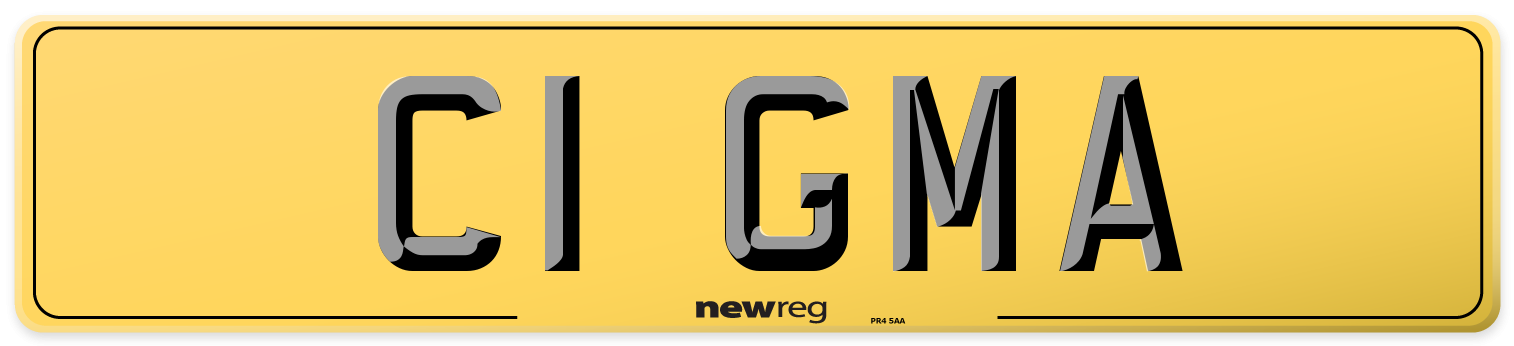 C1 GMA Rear Number Plate