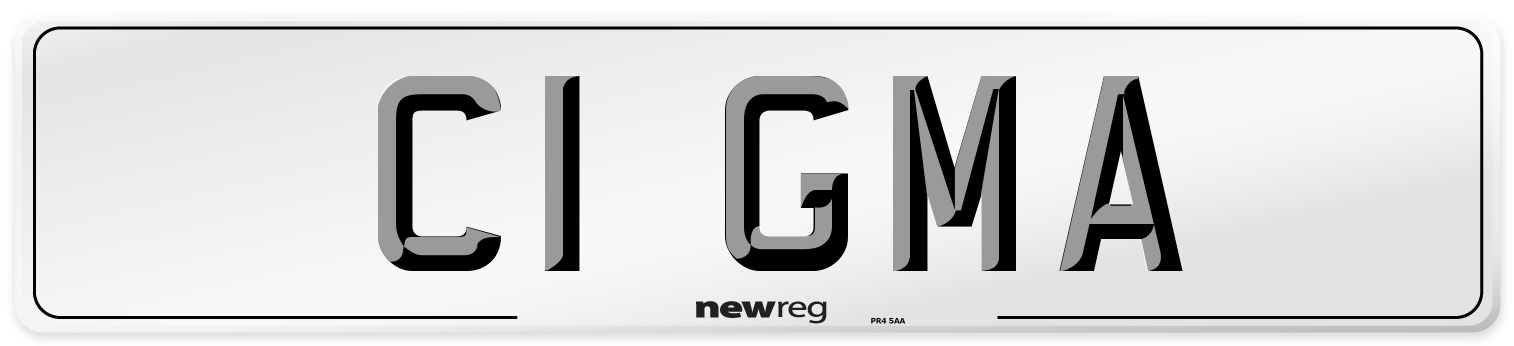 C1 GMA Front Number Plate