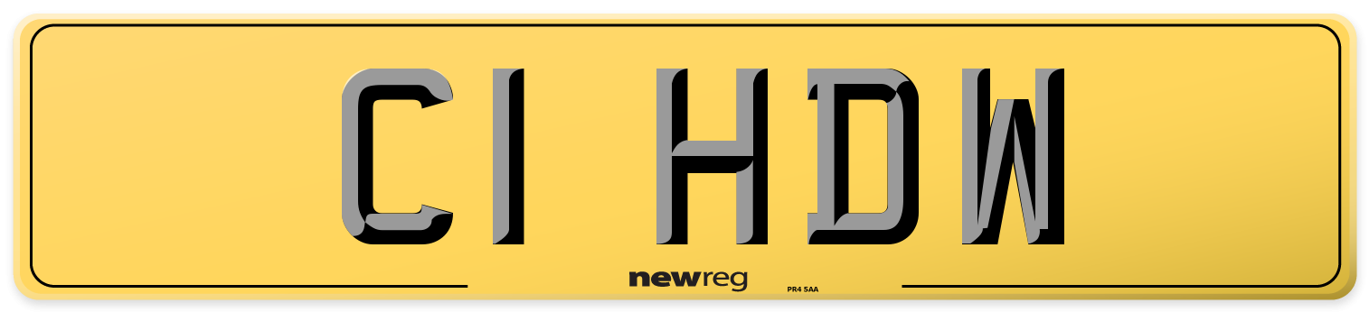 C1 HDW Rear Number Plate