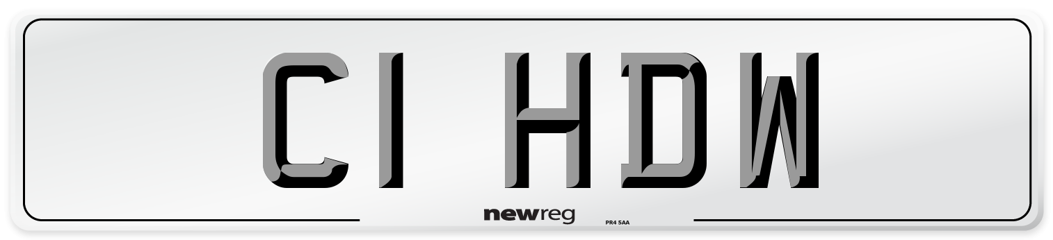 C1 HDW Front Number Plate