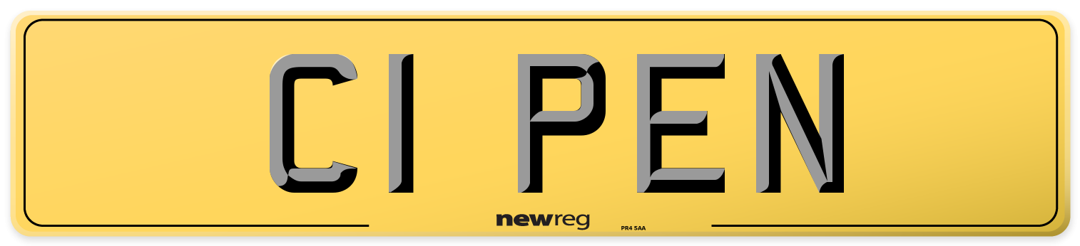 C1 PEN Rear Number Plate