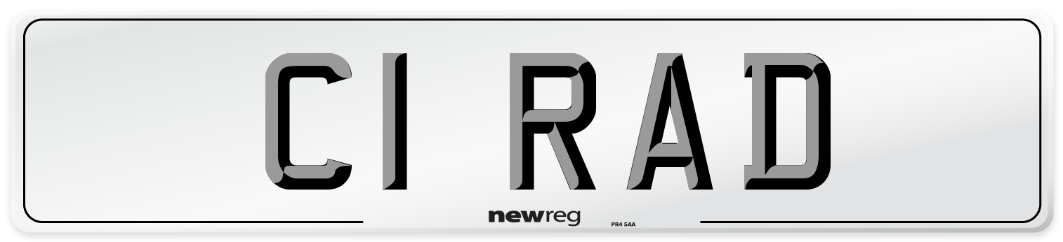 C1 RAD Front Number Plate