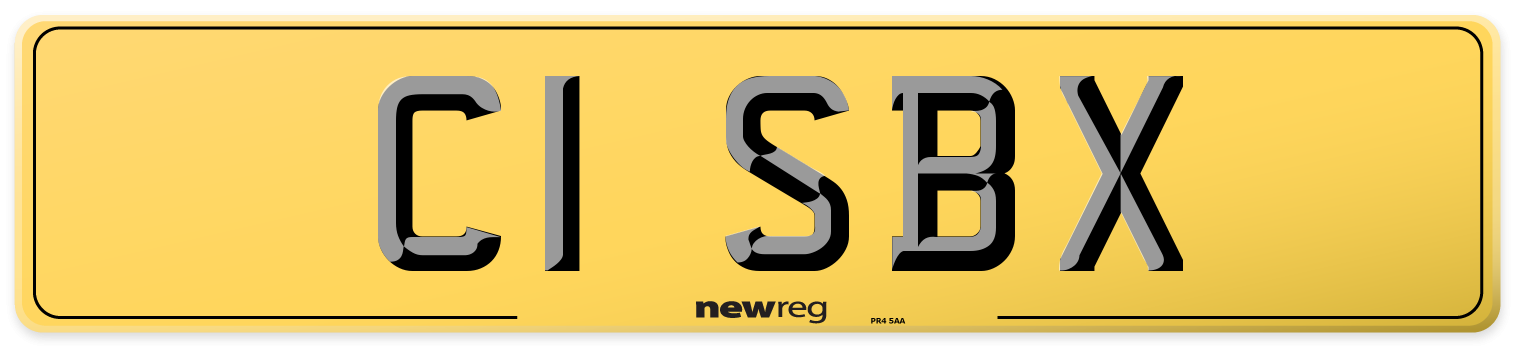 C1 SBX Rear Number Plate