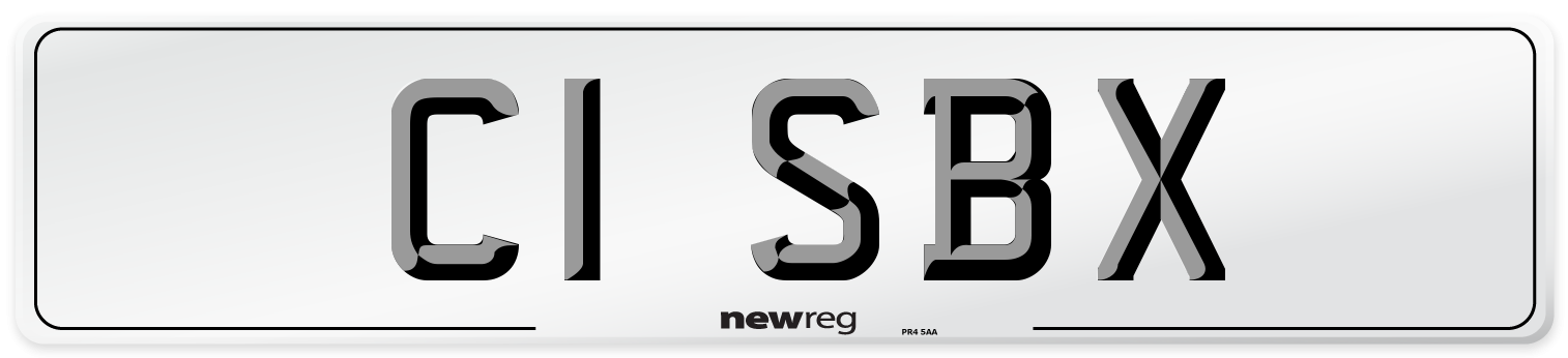 C1 SBX Front Number Plate