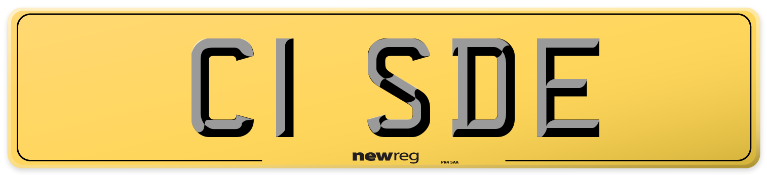 C1 SDE Rear Number Plate