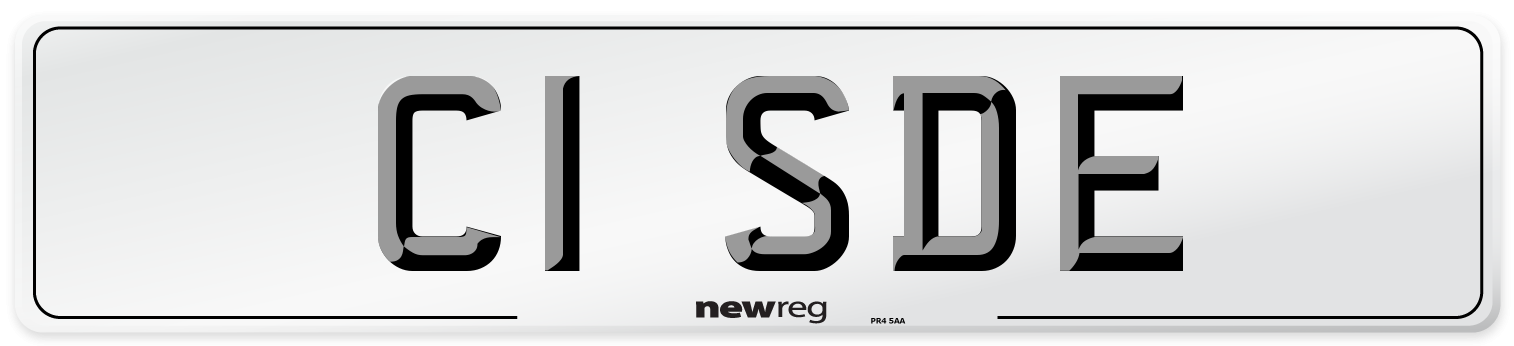 C1 SDE Front Number Plate