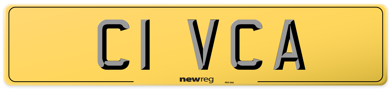 C1 VCA Rear Number Plate